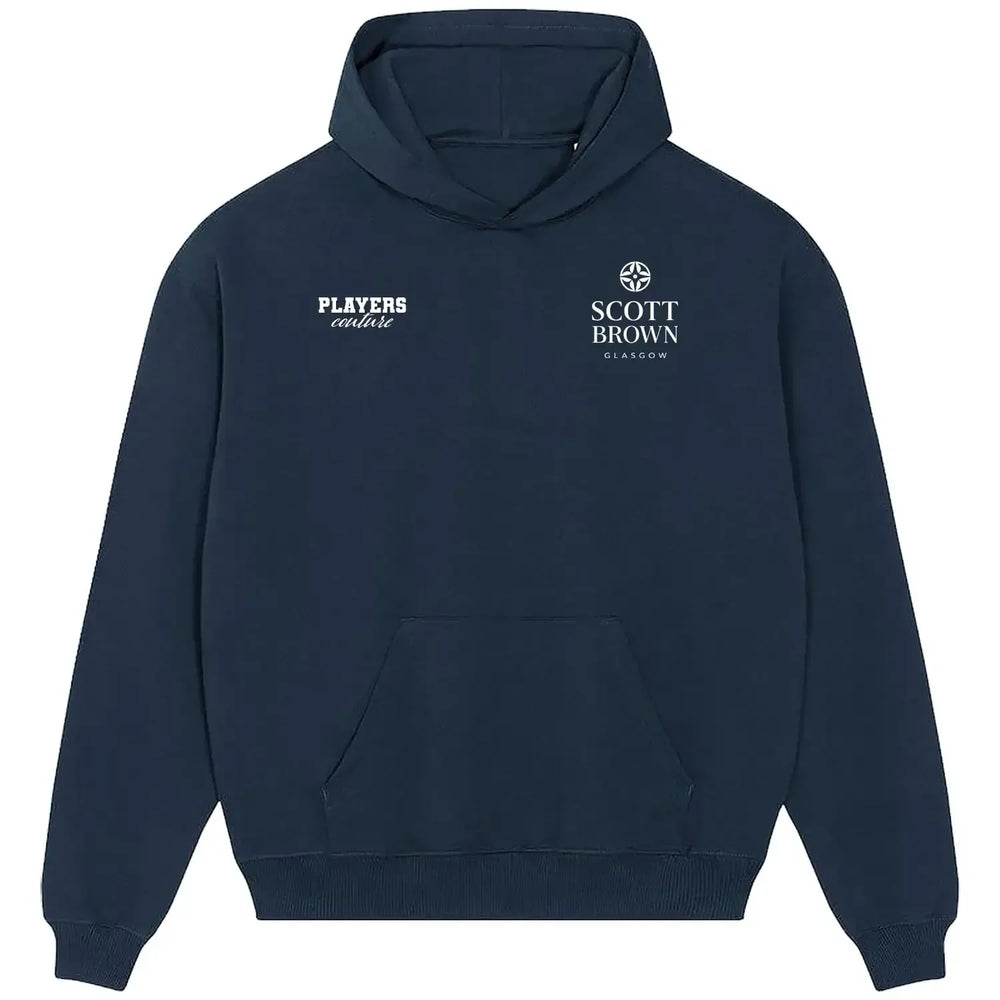 Scott Brown hoodie – brown men's hoodie featuring the Scott Brown Players Couture logo
