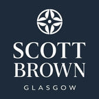 Scott Brown Logo Men's Hoodie – brown close-up detail shot of the Scott Brown Players Couture logo design