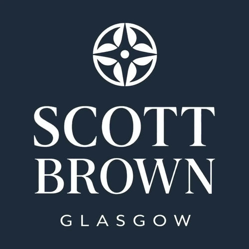 Scott Brown Logo Men's Hoodie – brown close-up detail shot of the Scott Brown Players Couture logo design