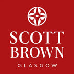 Scott Brown Logo Men's Hoodie – brown close-up detail shot of the Scott Brown Players Couture logo design