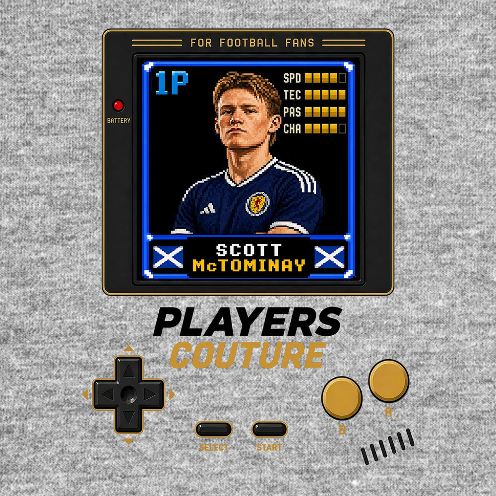 Scott McTominay 1P 8-Bit t-shirt retro gaming design by Players Couture