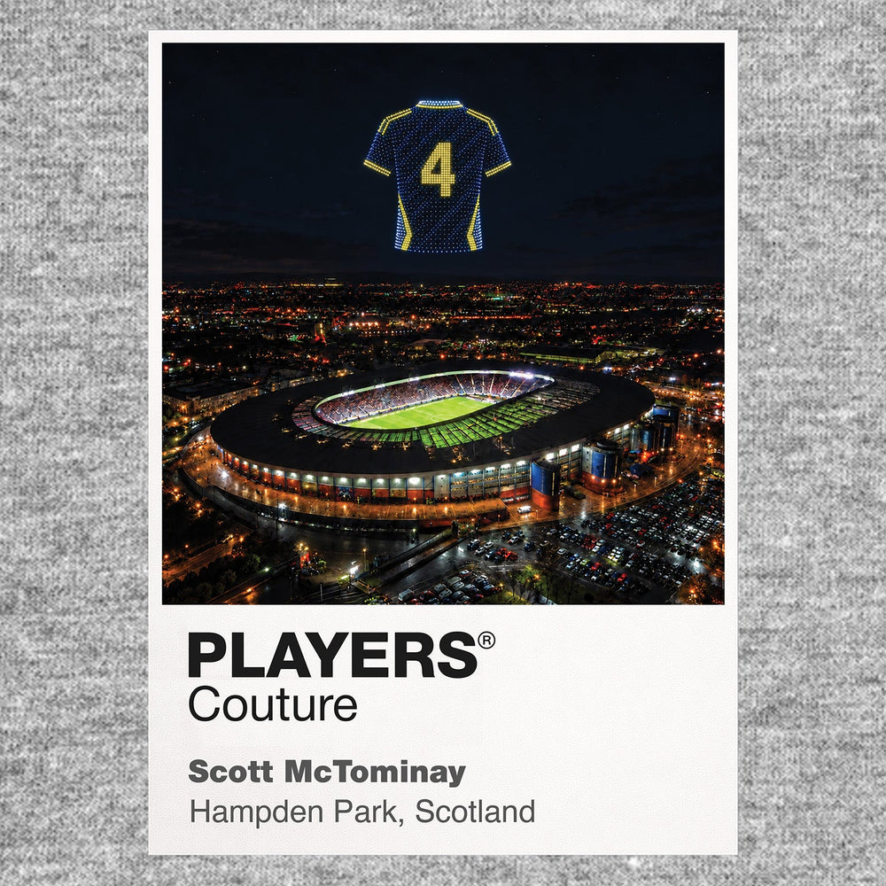 Scott McTominay Scotland Icons in Lights Frame artwork in grey