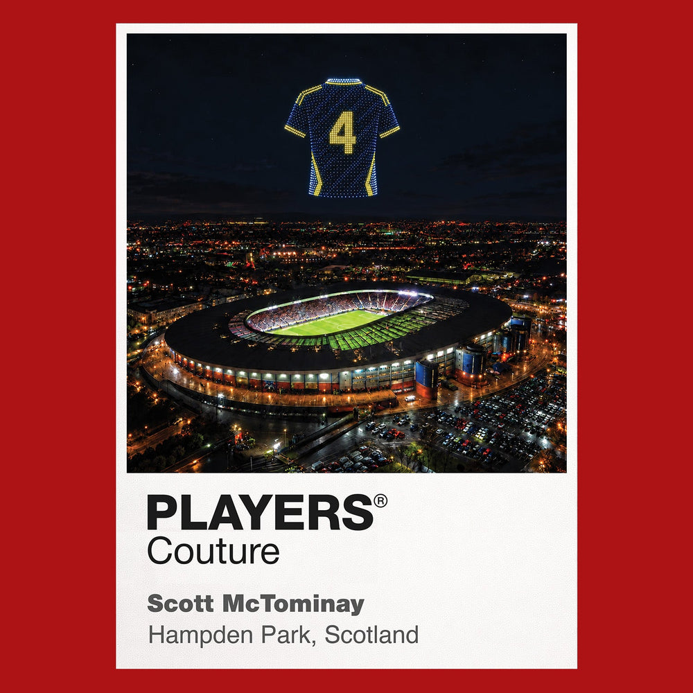Scott McTominay Scotland Icons in Lights Frame artwork in red