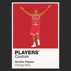 Scottie Pippen Bulls Basketball Icon Frame Men's Hoodie