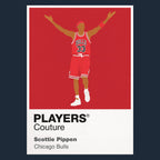 Scottie Pippen Bulls Basketball Icon Frame Men's Hoodie