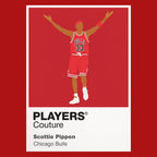 Scottie Pippen Bulls Basketball Icon Frame Men's Hoodie