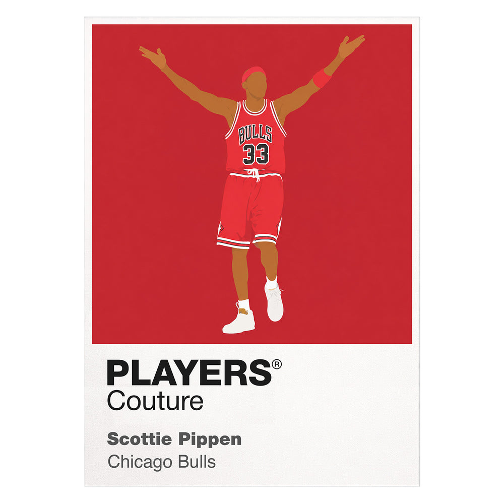 Scottie Pippen Bulls Basketball Icon Frame Men's Hoodie