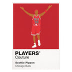 Scottie Pippen Bulls Basketball Icon Frame Men's Hoodie