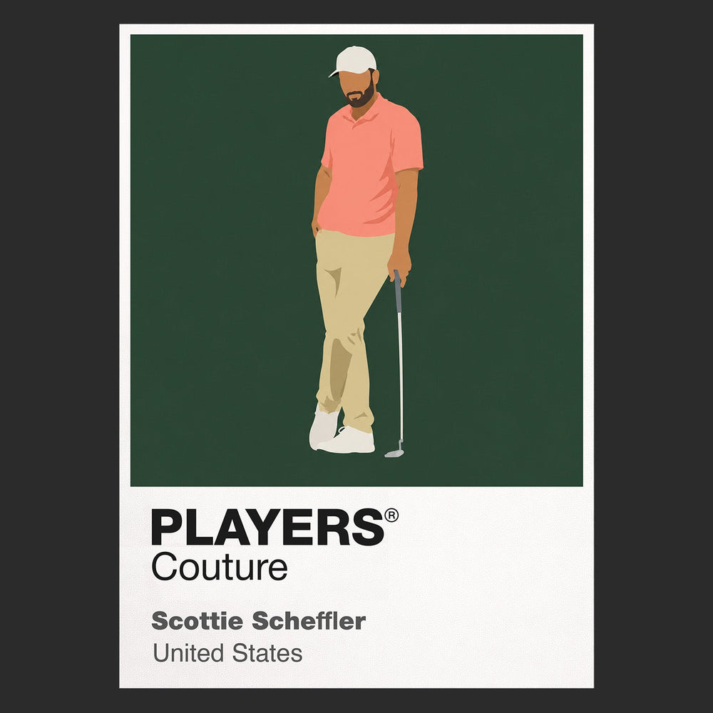 Scottie Scheffler 2 Golf Icon Frame Men's Polo Shirt