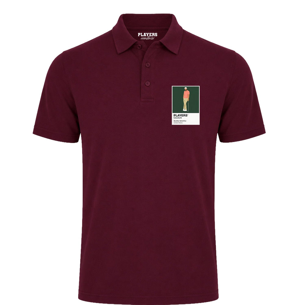 Scottie Scheffler 2 Golf Icon Frame Men's Polo Shirt