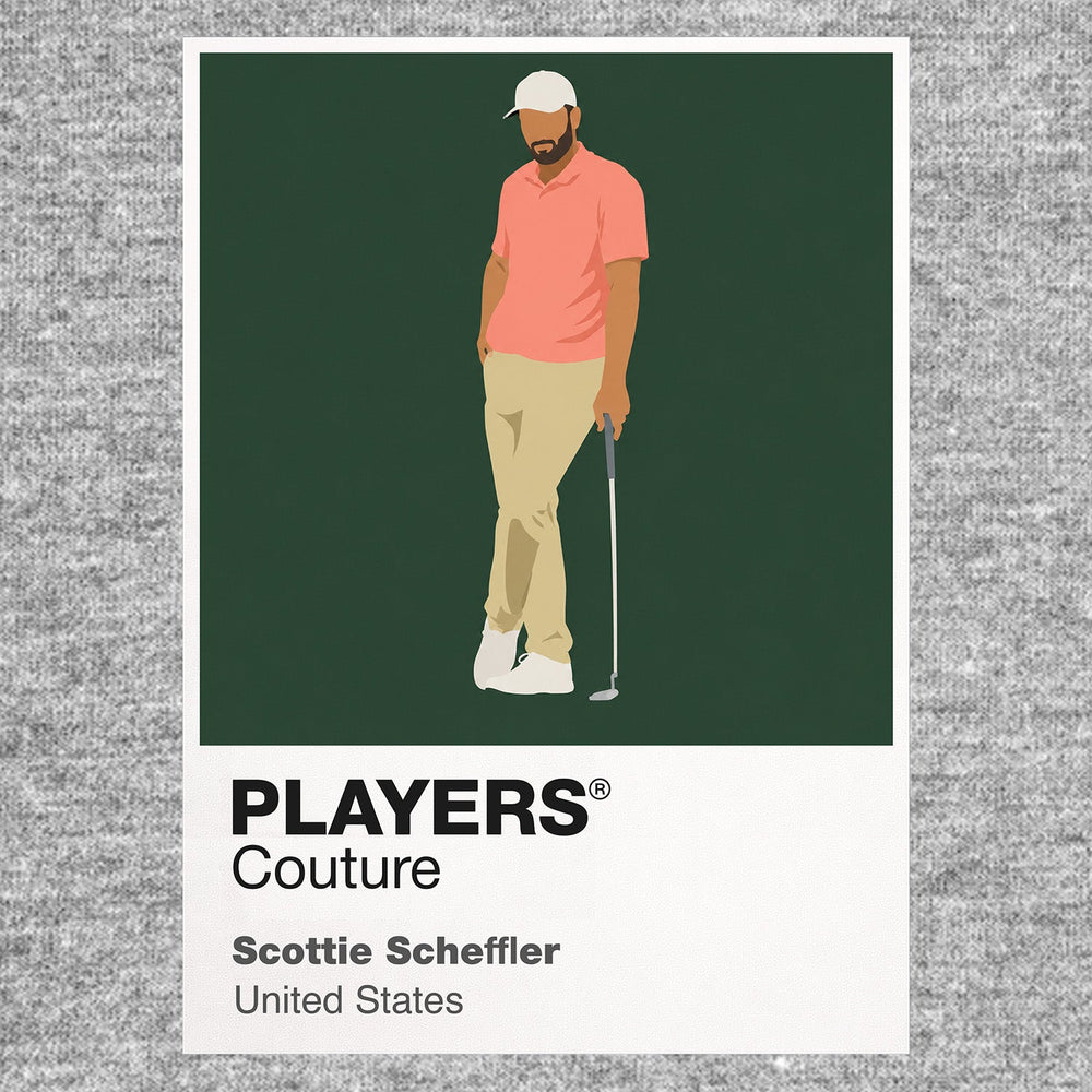 Scottie Scheffler 2 Golf Icon Frame Men's Polo Shirt