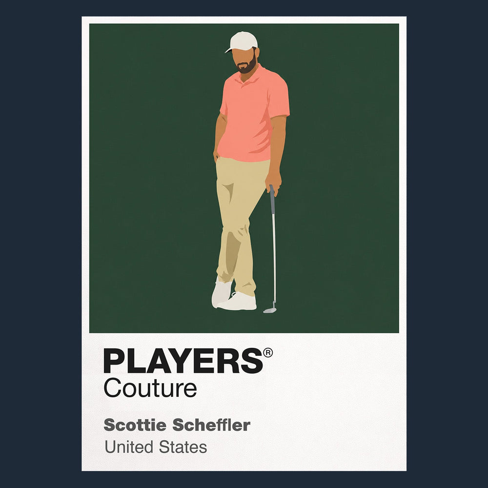 Scottie Scheffler 2 Golf Icon Frame Men's Polo Shirt
