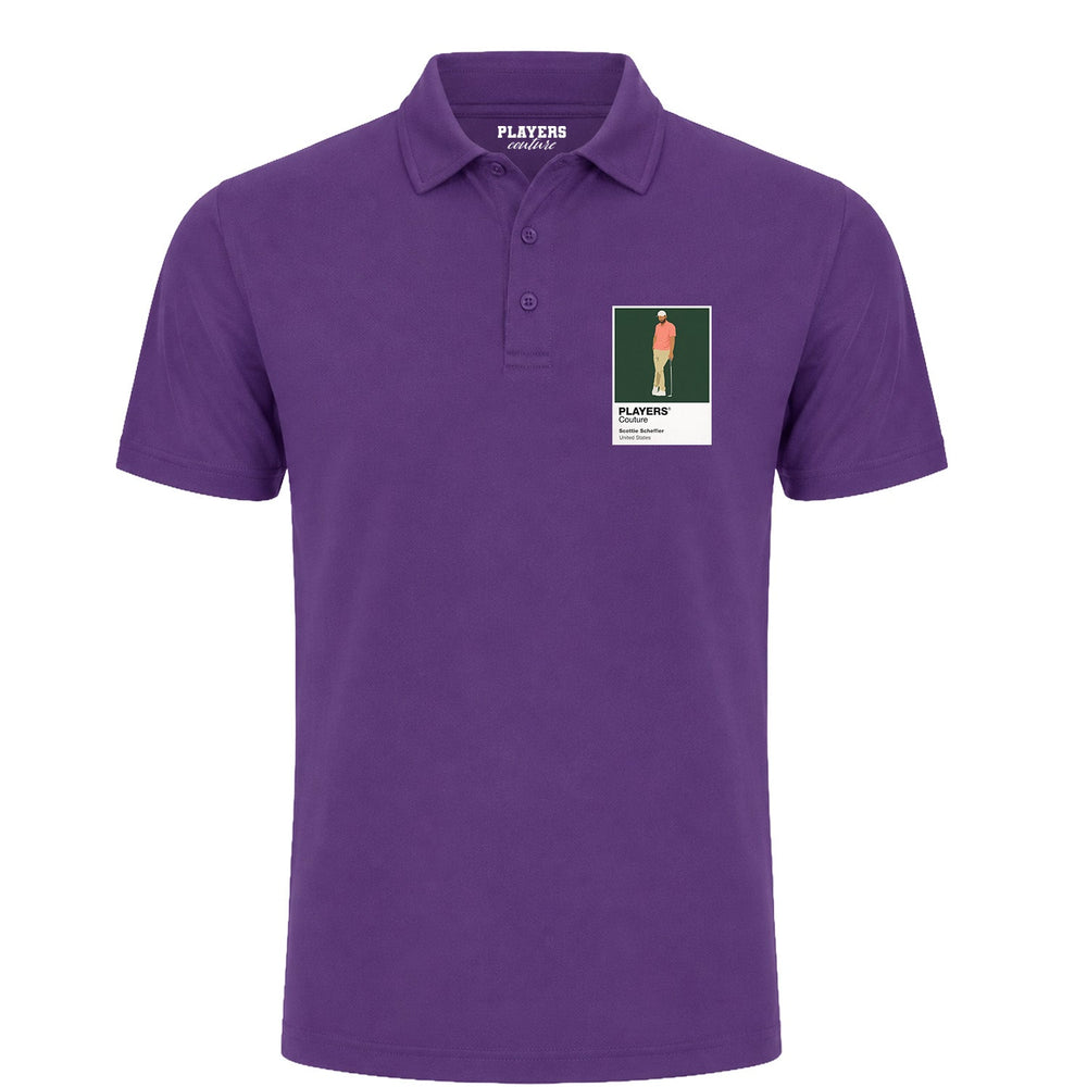Scottie Scheffler 2 Golf Icon Frame Men's Polo Shirt