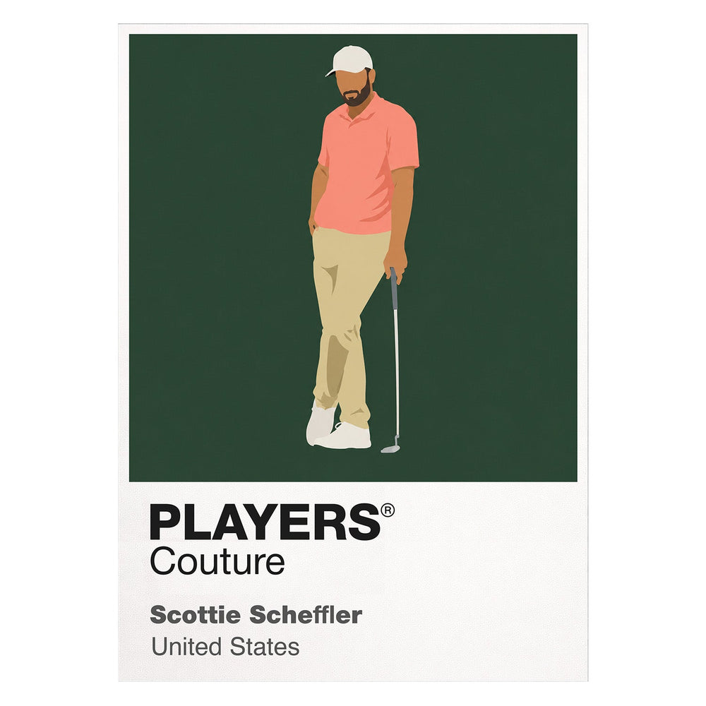 Scottie Scheffler 2 Golf Icon Frame Men's Polo Shirt