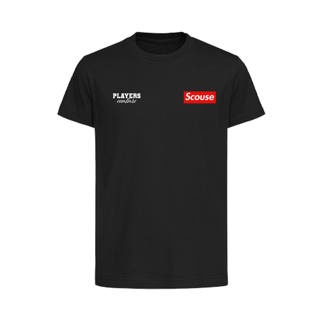 Scouse Red Logo Players Couture Kids T-Shirt Black