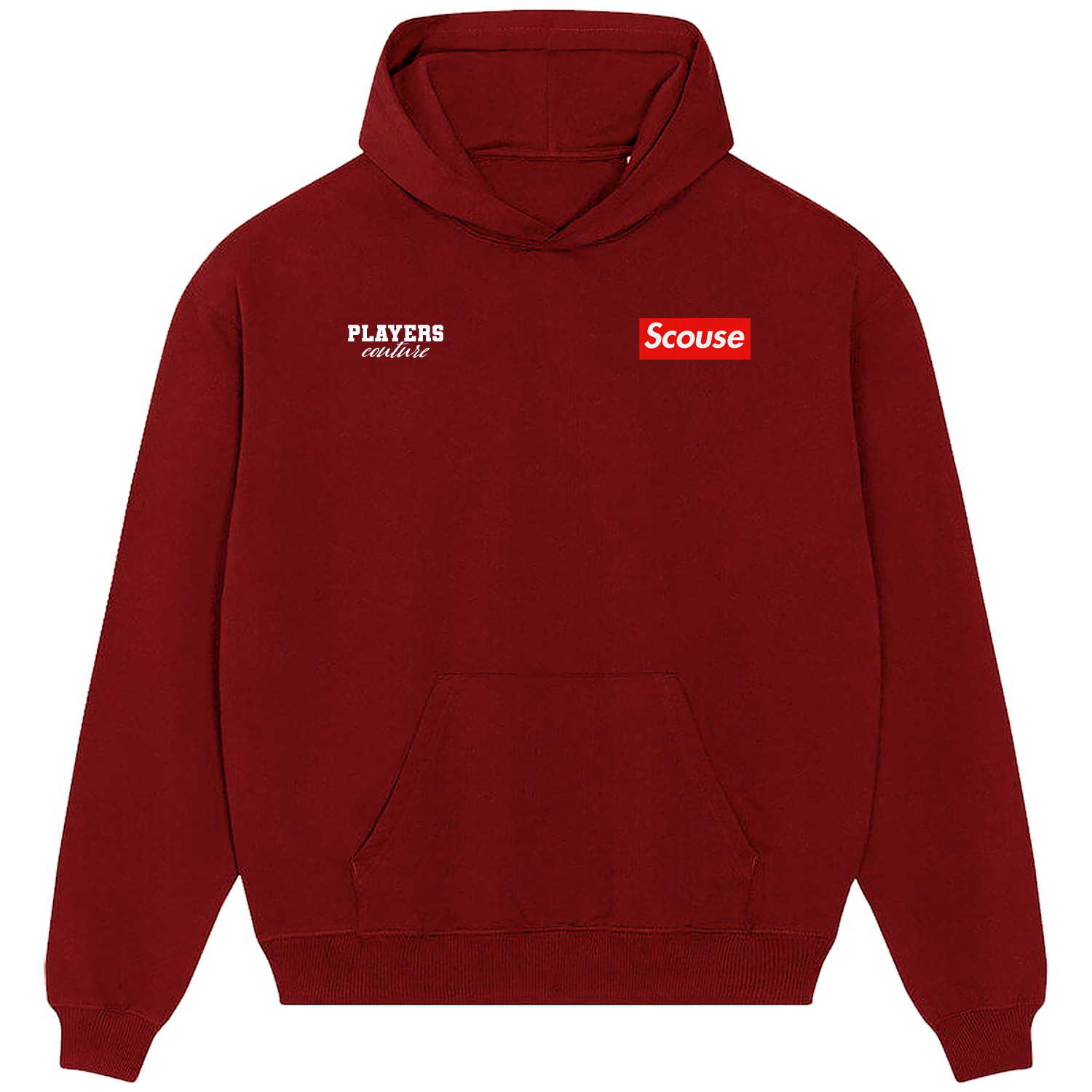 Scouse Logo Players Couture Men's Casual Hoodie Red
