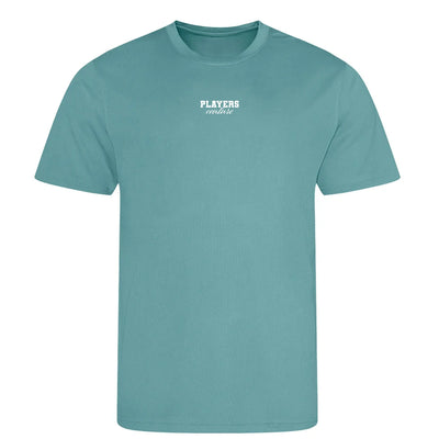Essentials Collection t-shirt – white men's t-shirt with black Essentials Collection letters and Players Couture logo on the