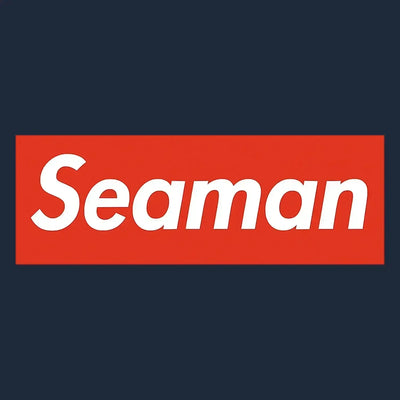 David Seaman Logo Kids Hoodie – navy close-up detail shot of the David Seaman Players Couture logo design