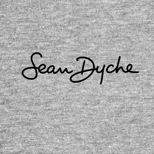 Sean Dyche Logo Men's T-Shirt – grey close-up detail shot of the Sean Dyche Players Couture logo design