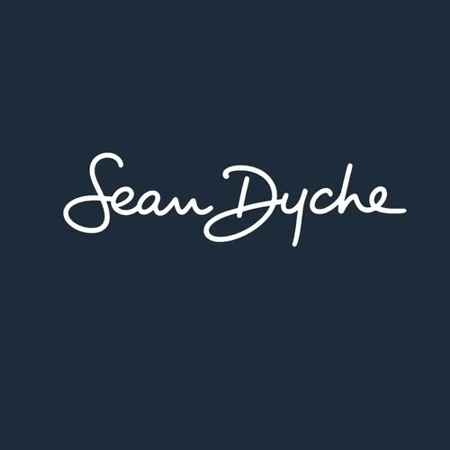 Sean Dyche Logo Men's T-Shirt – navy close-up detail shot of the Sean Dyche Players Couture logo design