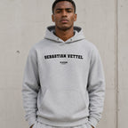 Sebastian Vettel name-print hoodie - grey