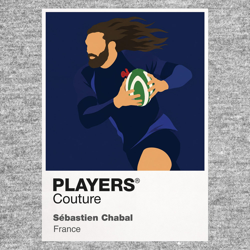 Sébastien Chabal Rugby Union Icon Frame Men's T-Shirt – image 7
