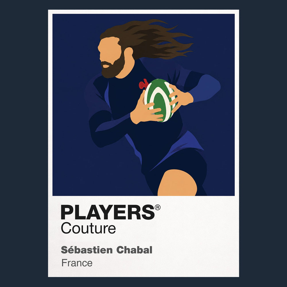 Sébastien Chabal Rugby Union Icon Frame Men's T-Shirt – image 8