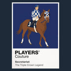 Secretariat horse racing hoodie – navy view