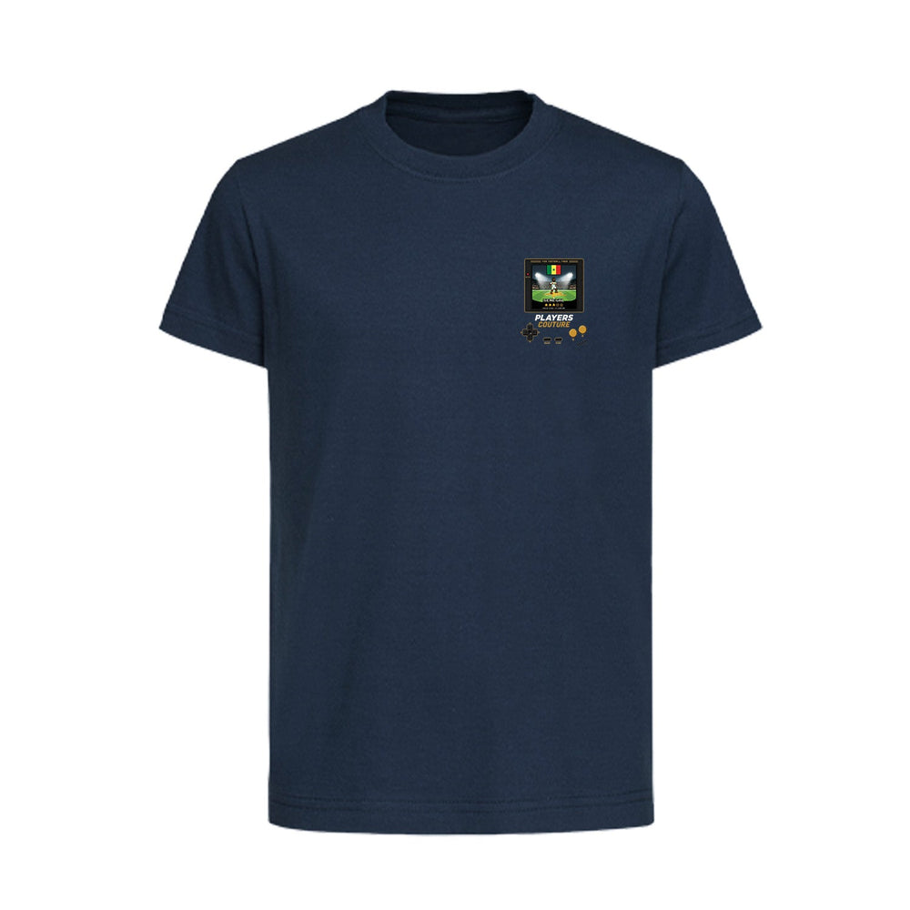 Senegal World Cup 8-Bit Kids T-Shirt retro gaming football design by Players Couture