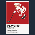 Sergei Fedorov Detroit Red Wings navy Icon Frame artwork detail