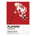 Sergei Fedorov Detroit Red Wings white Icon Frame artwork detail