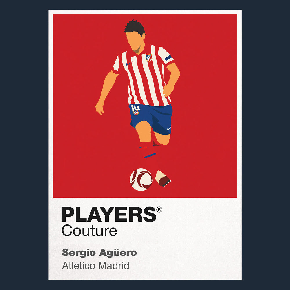 Sergio Aguero Atletico Madrid Icon Frame — Navy