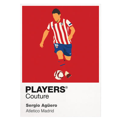 Sergio Aguero Atletico Madrid Icon Frame — White