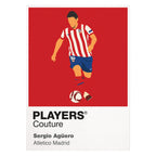 Sergio Aguero Atletico Madrid Icon Frame — White