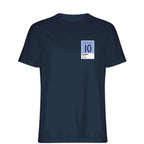 Sergio Aguero 10 Football t-shirt – navy men's t-shirt featuring the Sergio Aguero 10 Football Players Couture logo
