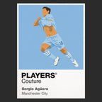 Sergio Aguero Manchester City Icon Frame — Black
