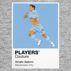 Sergio Aguero Manchester City Icon Frame Men's Hoodie — Gray Artwork