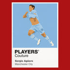 Sergio Aguero Manchester City Icon Frame — Red