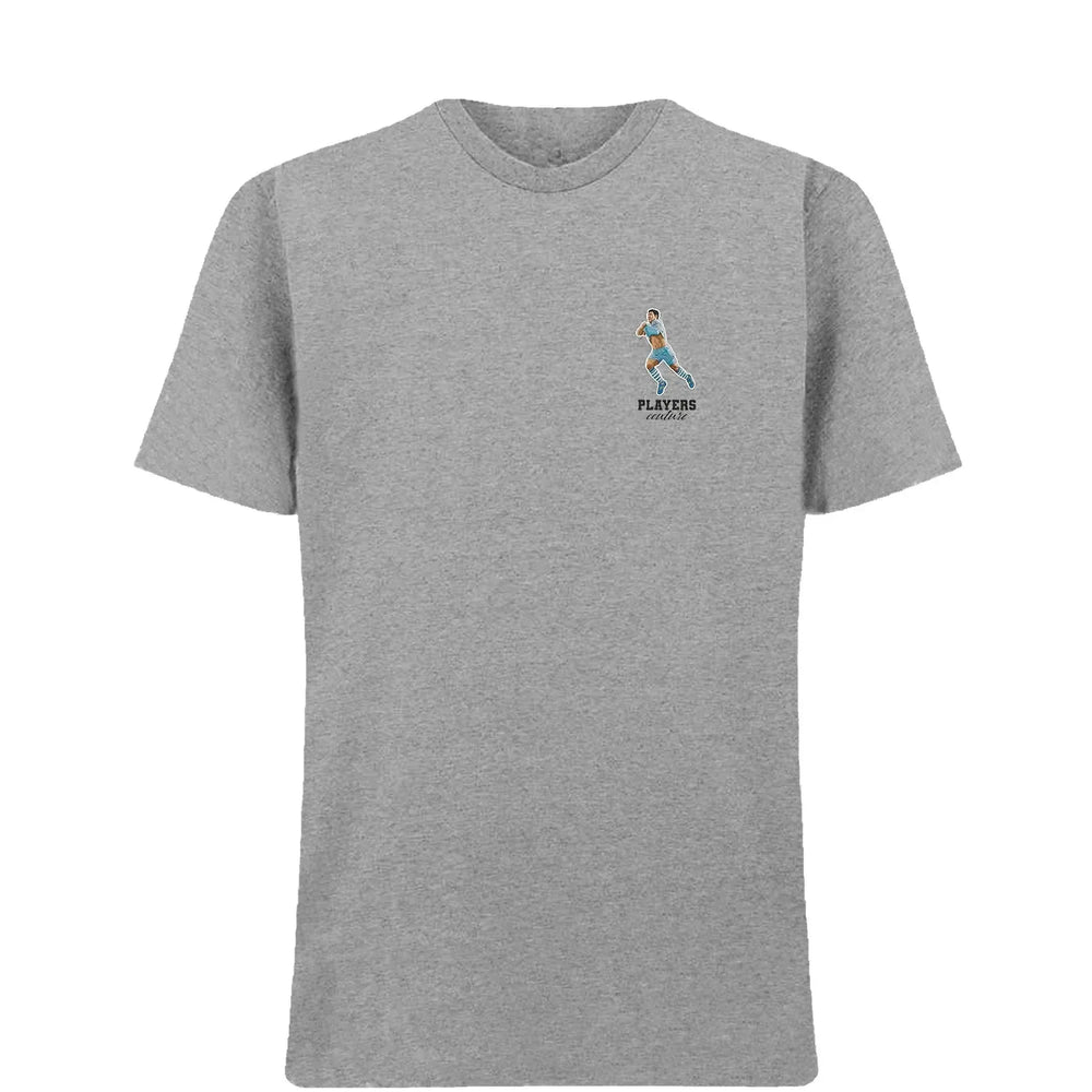 Sergio Aguero t-shirt – grey men's t-shirt featuring the Sergio Aguero Players Couture logo
