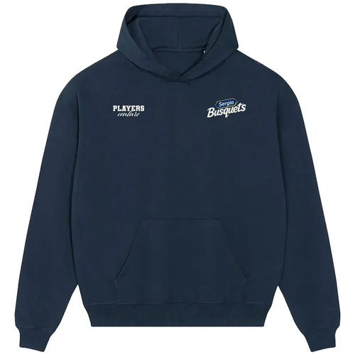 Sergio Busquets hoodie – navy men's hoodie featuring the Sergio Busquets Players Couture logo