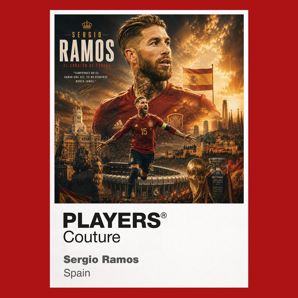 Sergio Ramos Spain Atlas Frame artwork by Players Couture