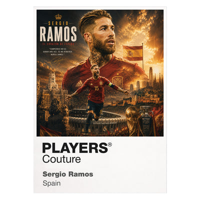 Sergio Ramos Spain Atlas Frame artwork by Players Couture