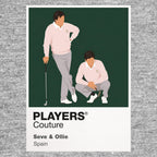 Seve & Ollie Golf Icon Frame Men's Polo Shirt in Gray - Players Couture Fan Fashion