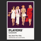 Sex and the City Carrie, Miranda, Charlotte and Samantha navigating friendship, fashion and New York Icon Frame artwork in black