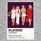 Sex and the City Carrie, Miranda, Charlotte and Samantha navigating friendship, fashion and New York Icon Frame artwork in grey