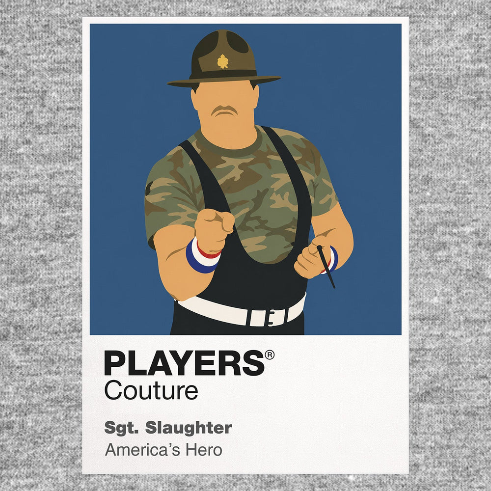 Sgt. Slaughter Wrestling Icon Frame Men's T-Shirt