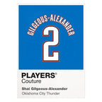 Shai Gilgeous-Alexander 2 Jersey Frame Men's T-Shirt – white close-up detail shot of the Shai Gilgeous-Alexander Players