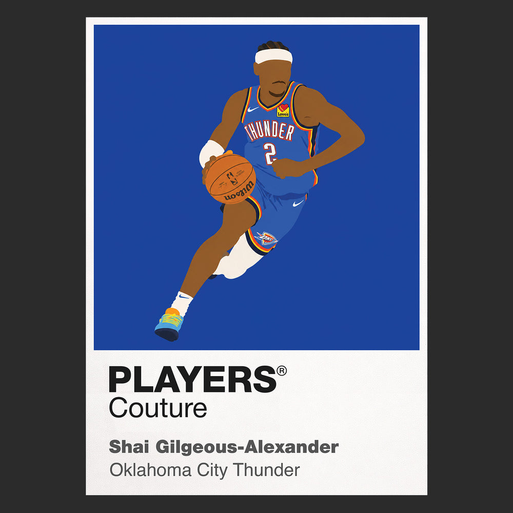 Shai Gilgeous-Alexander Thunder Basketball Icon Frame Men's Hoodie