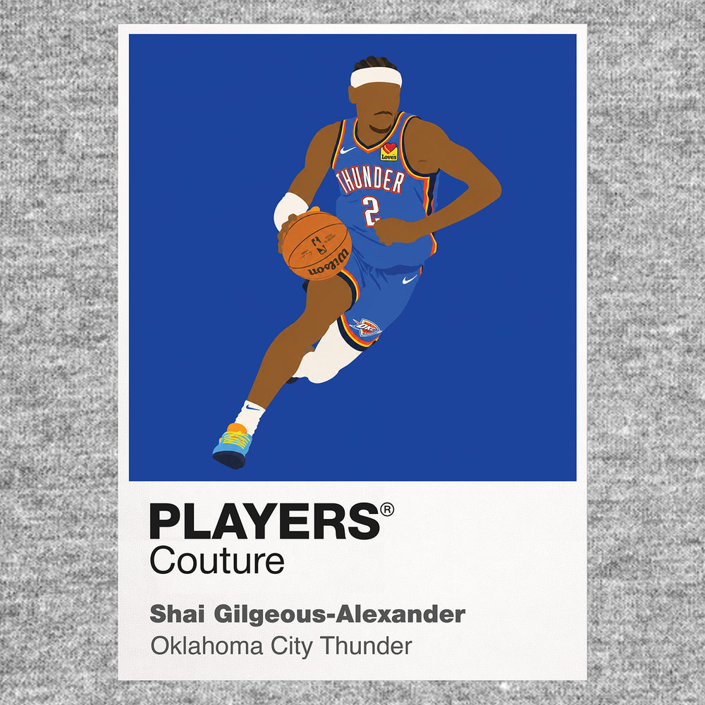 Shai Gilgeous-Alexander Thunder Basketball Icon Frame Men's Hoodie