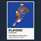 Shai Gilgeous-Alexander Thunder Basketball Icon Frame Men's Hoodie
